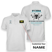 Thumbnail for Inspired Flight IF1200A design on white polo with custom name badge
