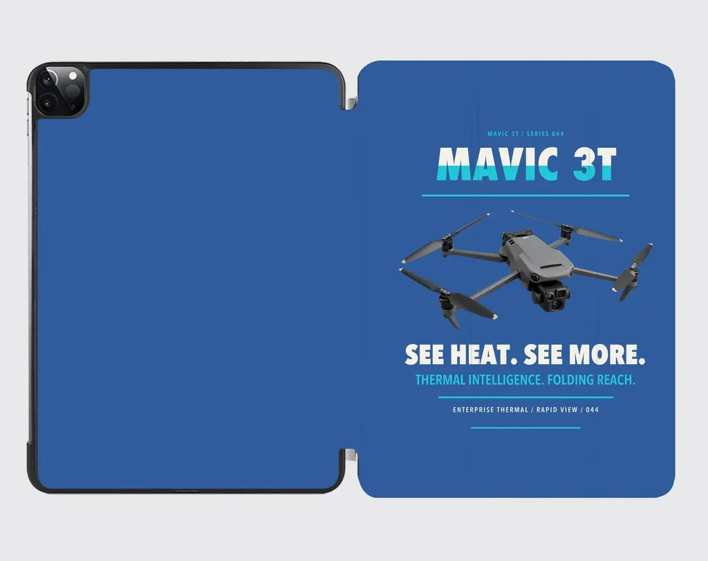 DJI Mavic 3 Thermal design on blue ipad tablet case