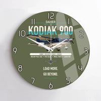 Thumbnail for Daher Kodiak 900 design on green army no frame wall clock