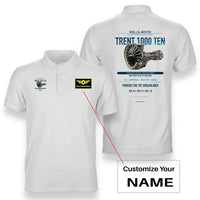 Thumbnail for TRENT 1000 TEN design on white polo with custom name badge