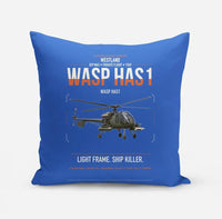 Thumbnail for Westland Wasp HAS1 design on blue pillow