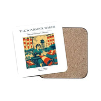 Thumbnail for The Windsock Maker - Designed Coasters design on white 1-piece