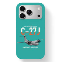 Thumbnail for C-27J Spartan design on turquoise magsafe iphone case, for iPhone 17 Pro