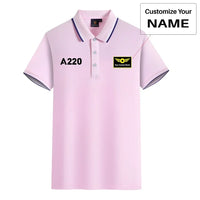 Thumbnail for Customisable Airbus A220 Polo Shirt - view 15