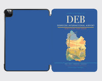 Thumbnail for Debrecen International Airport (DEB) design on blue ipad tablet case