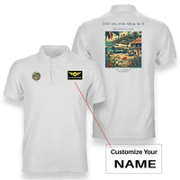 Thumbnail for VINTAGE G4084 - The Island Milk Run - Double-Side Polo T-Shirt design on white+name