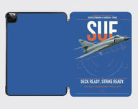 Thumbnail for Dassault Super Étendard design on blue ipad tablet case