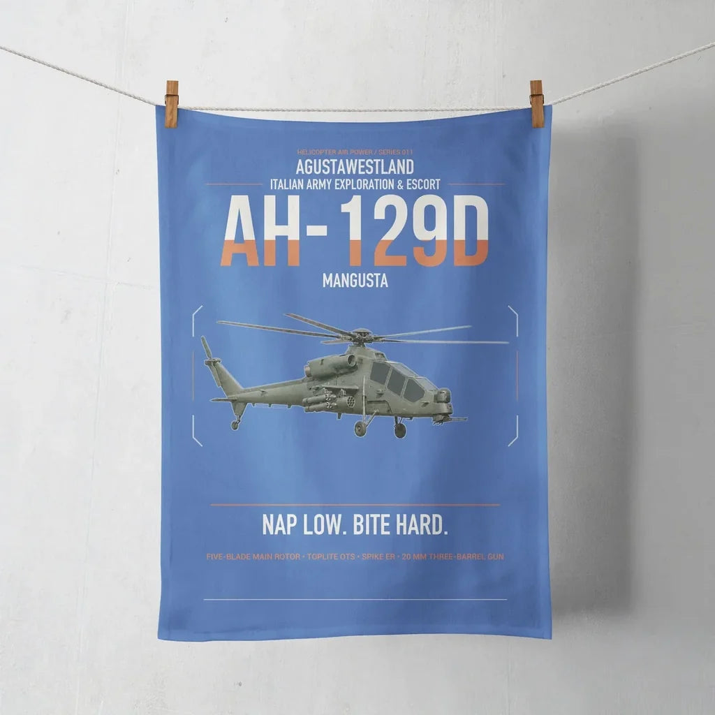 AgustaWestland AH-129D Mangusta design on blue towel