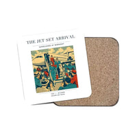 Thumbnail for The Jet Set Arrival - Designed Coasters design on white 1-piece