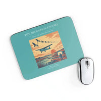 Thumbnail for VINTAGE G4448 - The Migration Escort - Designed Mouse Pads design on turquoise rectangle