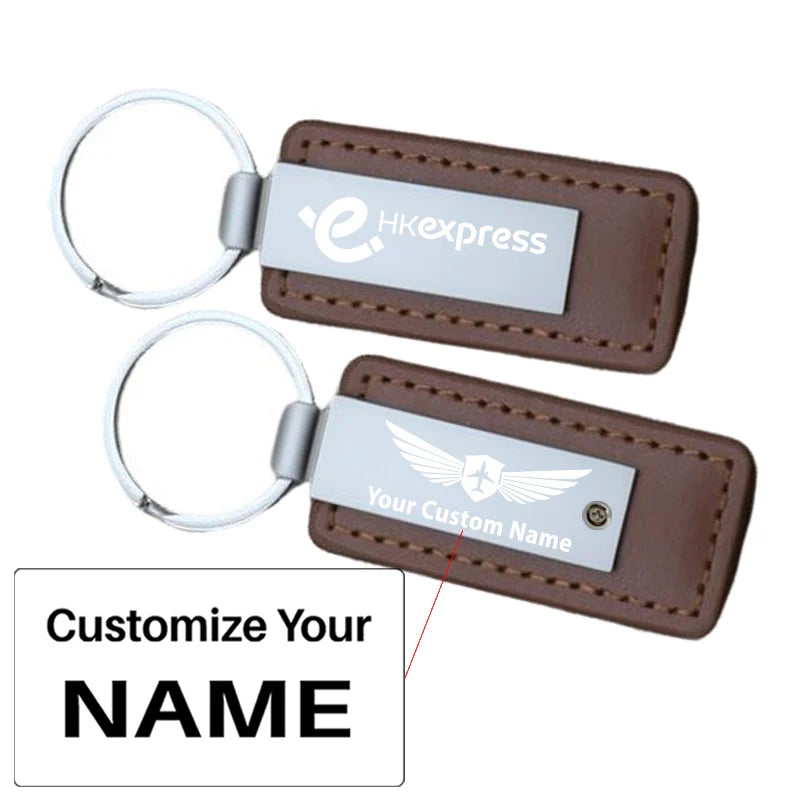 Customisable HK Express Airlines Faux Leather Key Chain - view 15