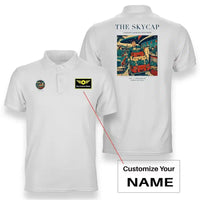 Thumbnail for VINTAGE G4101 - The Skycap - Double-Side Polo T-Shirt design on white+name