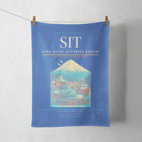 Thumbnail for Sitka Rocky Gutierrez Airport (SIT) design on blue towel