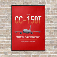 Thumbnail for Airbus CC-150T Polaris vertical canvas print - framed - red background