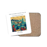 Thumbnail for The Glacier Lagoon Touch - Designed Coasters design on white 1-piece