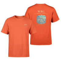 Thumbnail for Wrangell Airport (WRG) design printed on orange double-side t-shirt