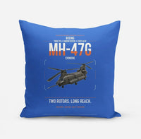 Thumbnail for Boeing MH-47G Chinook design on blue pillow