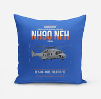 Thumbnail for NHIndustries NH90 NFH Caïman design on blue pillow