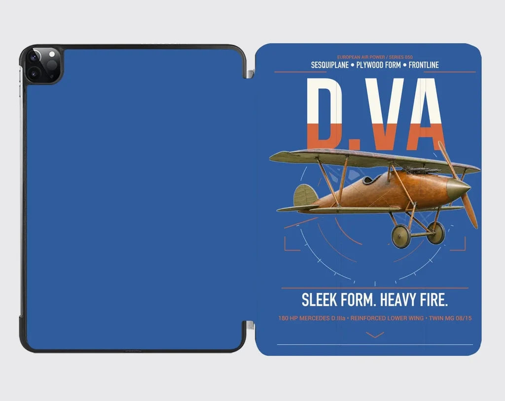 Albatros D.Va design on blue ipad tablet case