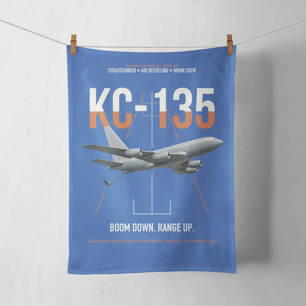 KC-135 STRATOTANKER design on blue towel