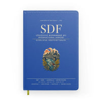 Thumbnail for Louisville Muhammad Ali International Airport (SDF) design on blue notebook