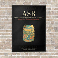 Thumbnail for Ashgabat International Airport ASB - Canvas Framed - Black