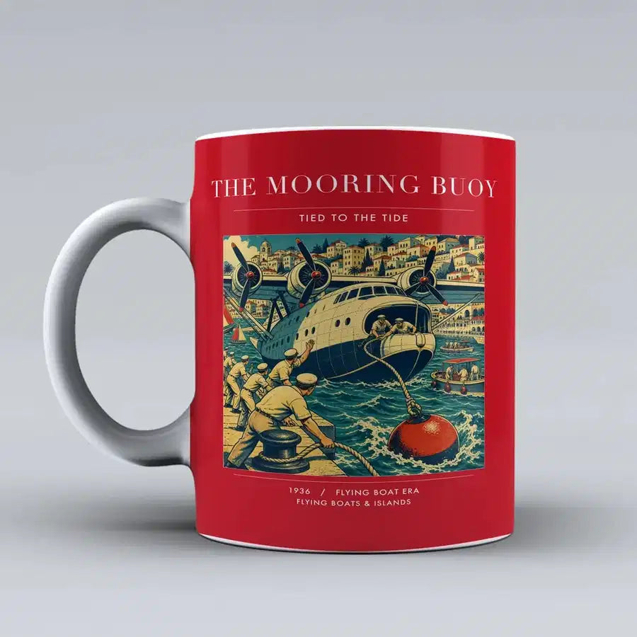 VINTAGE G4183 - The Mooring Buoy - Ceramic Mug design on red