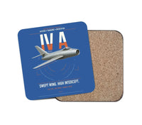 Thumbnail for Dassault Mystère IV A design on blue 1 piece coaster