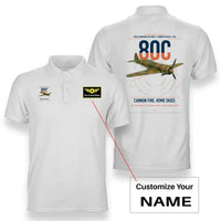 Thumbnail for IAR 80C design on white+name double-side polo t-shirt, double-side print