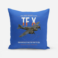 Thumbnail for Bristol Beaufighter TF X design on blue pillow