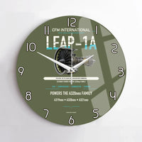 Thumbnail for CFM LEAP-1A design on green army no frame wall clock