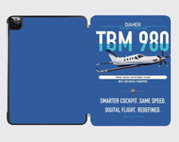 Thumbnail for Daher TBM 980 design on blue ipad tablet case
