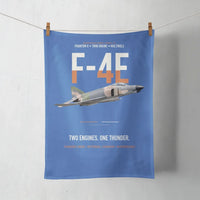 Thumbnail for F-4E Phantom II Two Engines One Thunder design on blue towel