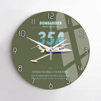 Thumbnail for Bombardier Learjet 35A design on green army no frame wall clock