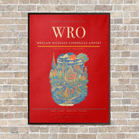 Thumbnail for Wrocaw Nicolaus Copernicus Airport WRO - Canvas Framed - Red