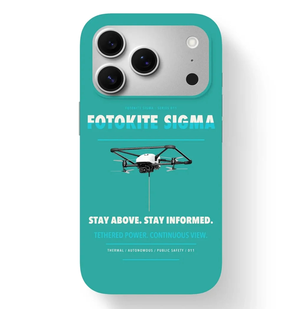 Fotokite Sigma Case design on turquoise iphone case