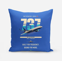 Thumbnail for Boeing 737-800 NG design on blue pillow