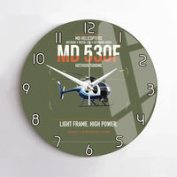 Thumbnail for MD Helicopters MD 530F design on green army no frame wall clock