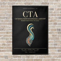Thumbnail for Catania-Fontanarossa Airport CTA - Canvas Framed - Black