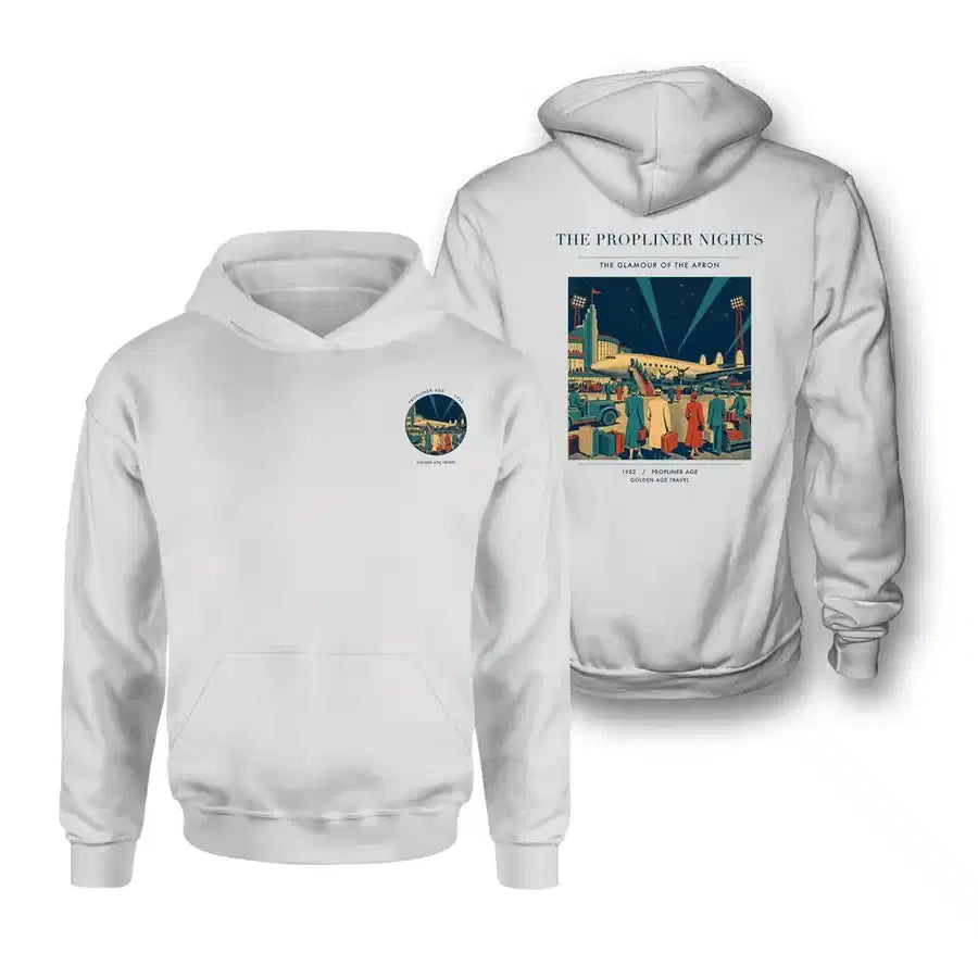 VINTAGE G4080 - The Propliner Nights - Double-Side Hoodie design on white double side