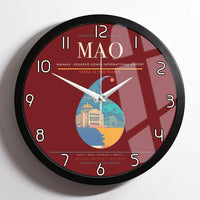 Thumbnail for Manaus - Eduardo Gomes International Airport MAO Wall-Clock Framed - Dark Red
