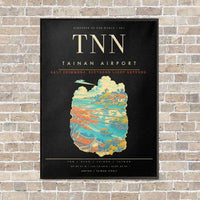 Thumbnail for Tainan Airport TNN - Canvas Framed - Black