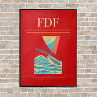 Thumbnail for Martinique Aimé Césaire International Airport FDF — Fort-de-France vertical canvas print - framed - red background