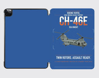 Thumbnail for Boeing Vertol CH-46E Sea Knight design on blue ipad tablet case