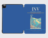 Thumbnail for Inverness Airport (INV) design on blue ipad tablet case