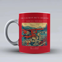 Thumbnail for VINTAGE G4289 - The Salmon Run Charter - Ceramic Mug design on red