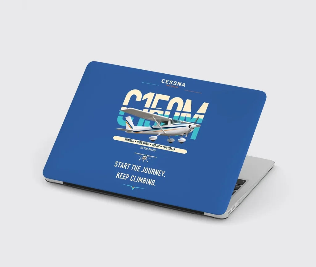 Cessna 150M design on blue MacBook case