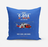 Thumbnail for Sikorsky S-92A design on blue pillow