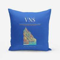 Thumbnail for Lal Bahadur Shastri International Airport (VNS) design on blue pillow