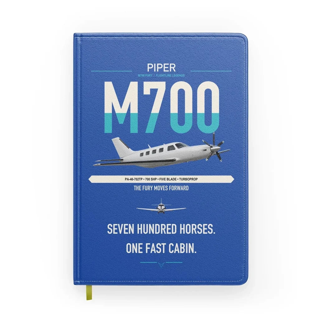 Piper M700 Fury design on blue notebook